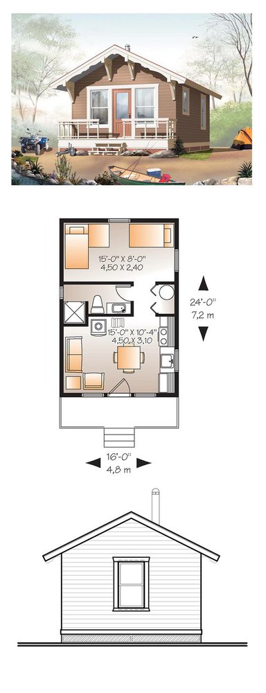 Tiny House Design and Floor Plan 1 - Floor Plans and House Designs