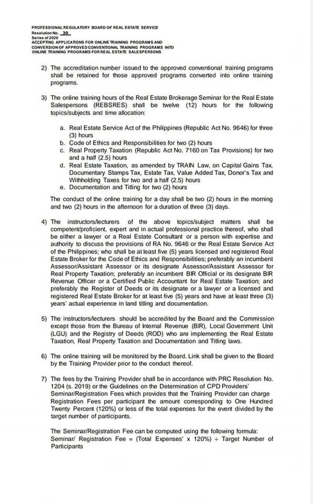 Real Estate Salespersons PRC Requirement as of Oct. 2020 OnePropertee