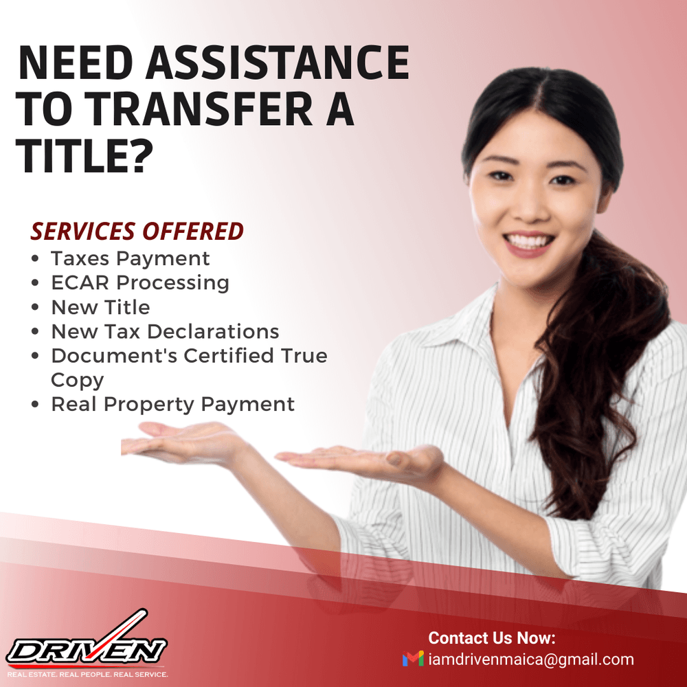 Transfer Title Processing Assistance by DRIVEN OnePropertee Community