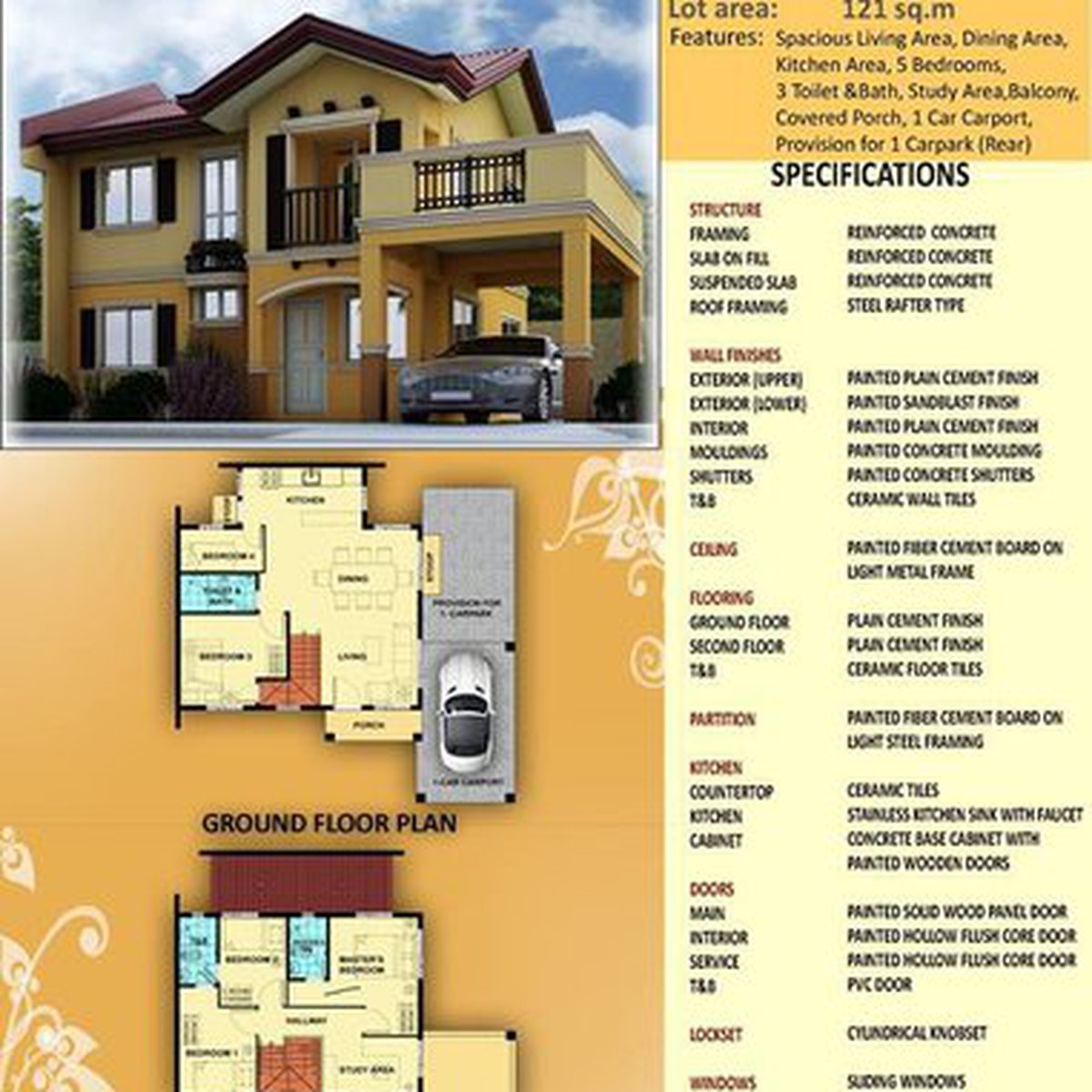 Camella Fatima House Model - Floor Plans and House Designs