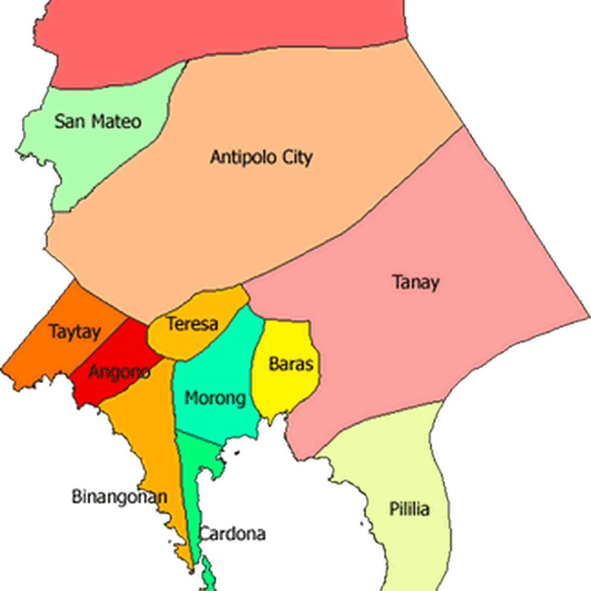 Old Rizal Province Map The Province Of Rizal - Onepropertee Community