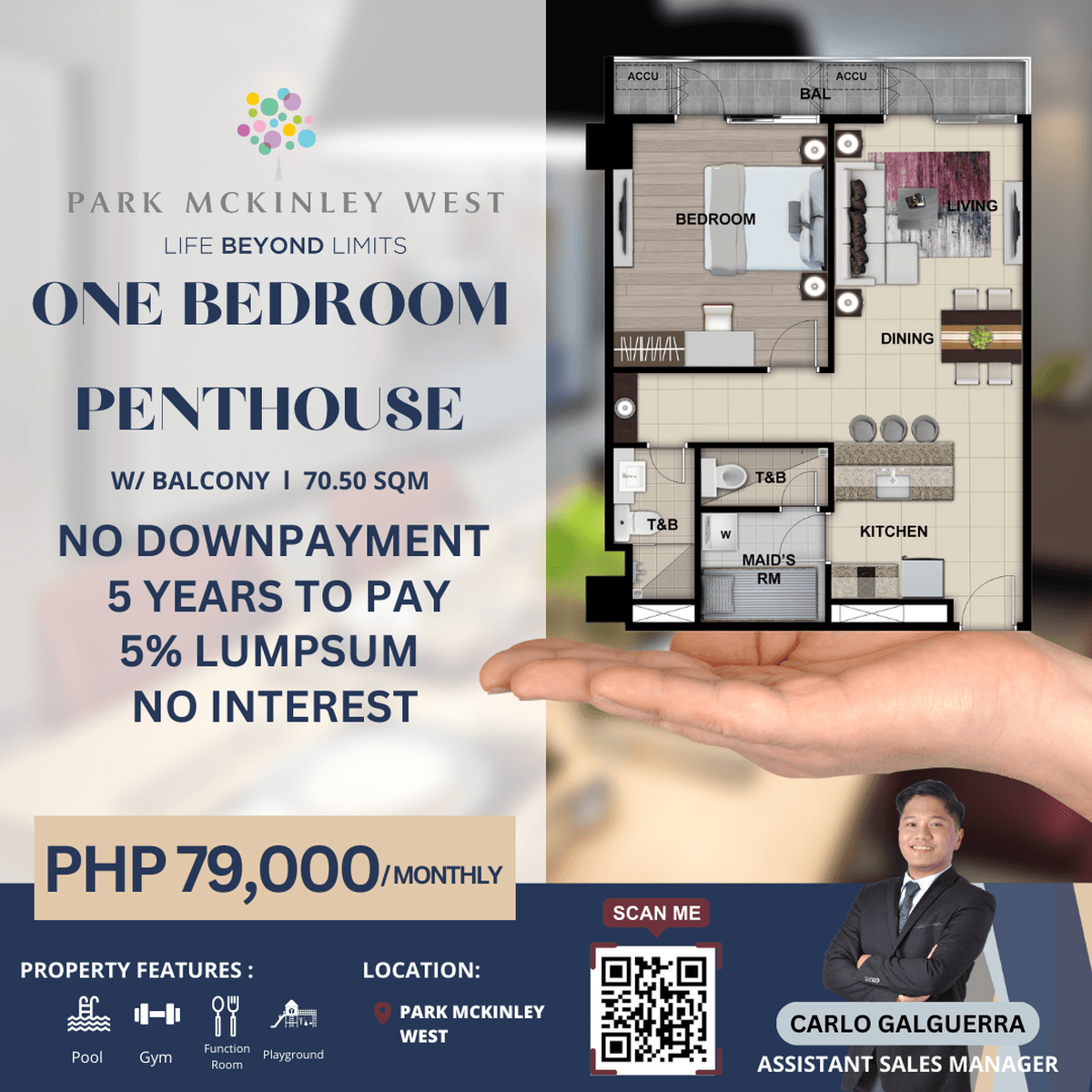 ONE BEDROOM PENTHOUSE IN BONIFACIO GLOBAL CITY [Condo 🏙️] (August 2023