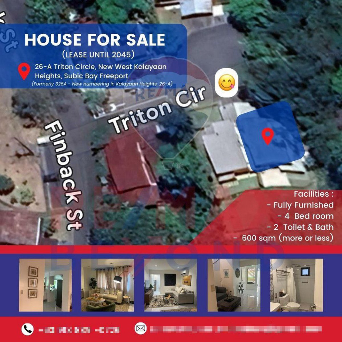 HOUSE FOR SALE in Subic Bay Freeport (lease until 2045) [House and Lot