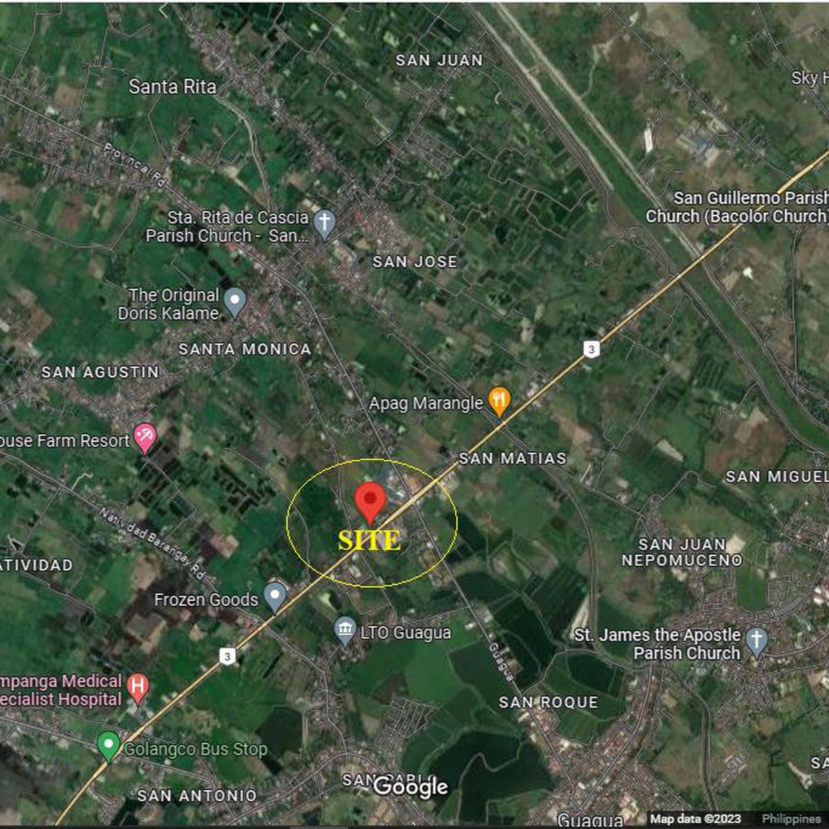 FOR SALE LOT IN PAMPANGA ALONG JASA ROAD IDEAL FOR COMMERCIAL USE