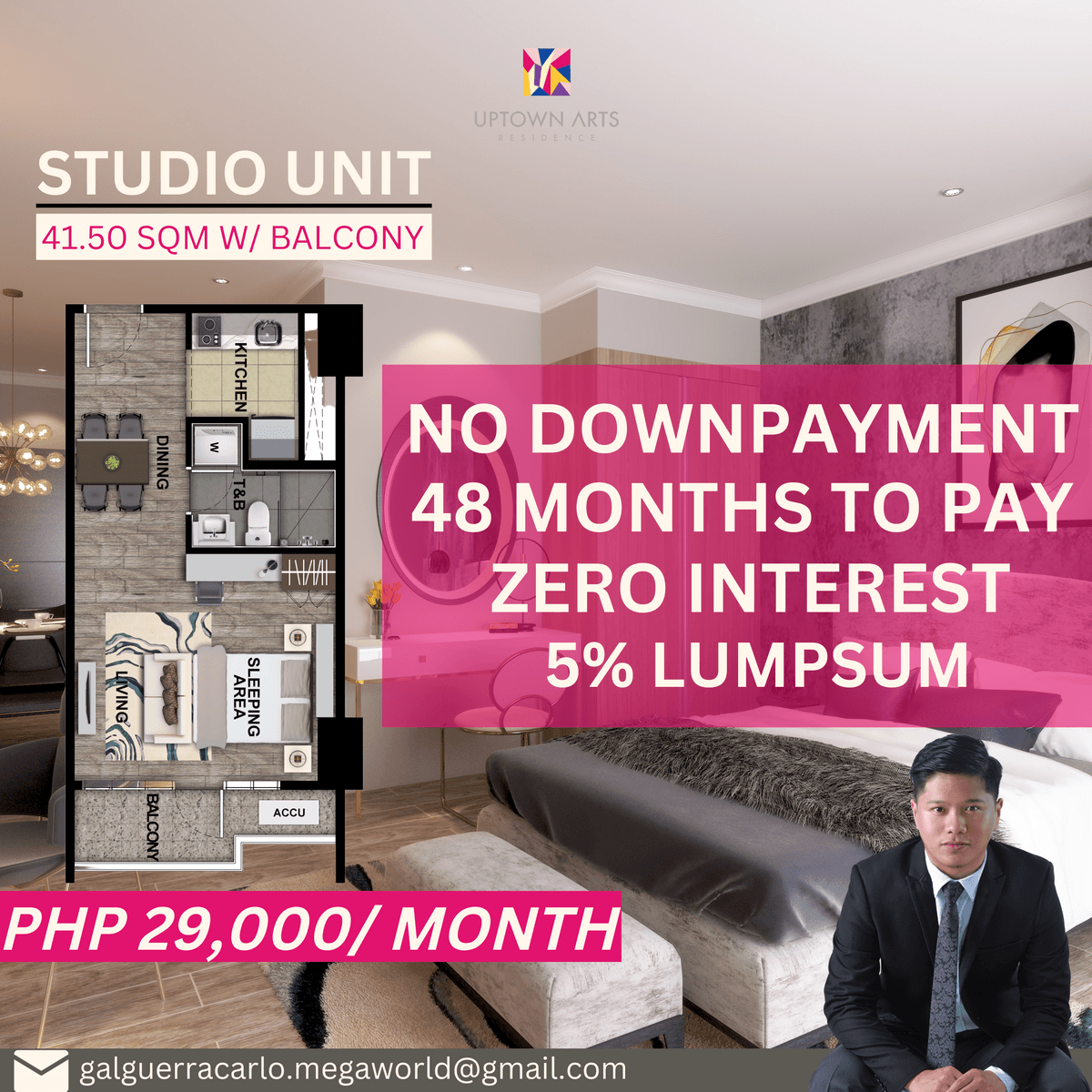 37th FLOOR HIGH END PRESELLING STUDIO UNIT IN BONIFACIO GLOBAL CITY