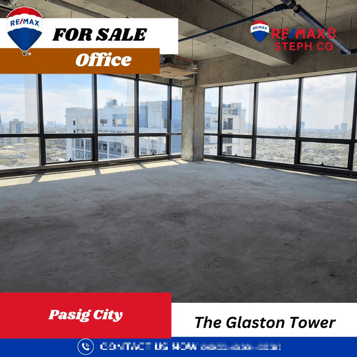 Ortigas Office for Lease, 88.88 sqm The Glaston Tower, Ortigas East ...