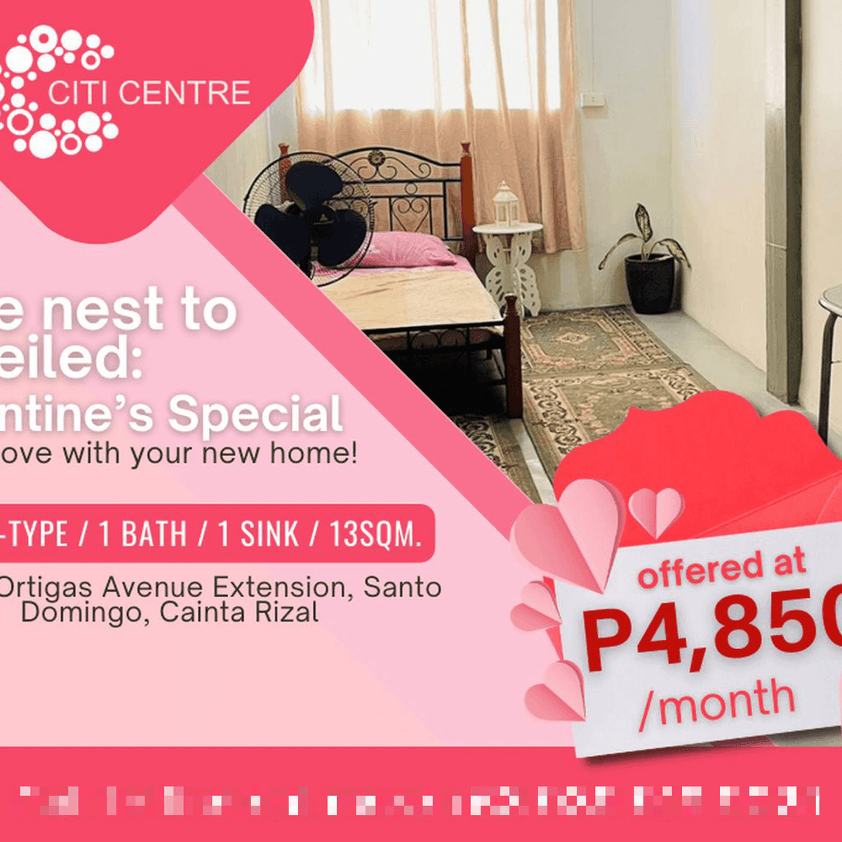Ortigas Avenue Extension Unfurnished Studio Apartments for Rent [Condo