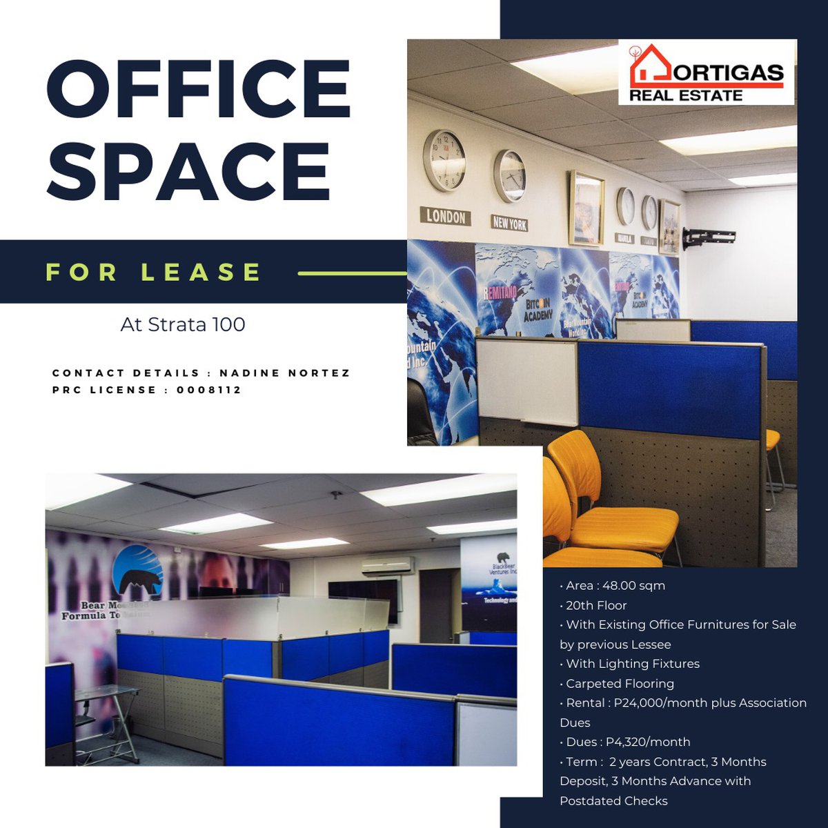 Commercial Office For Lease At Strata 100, Pasig [Commercial Property 🏭 ...