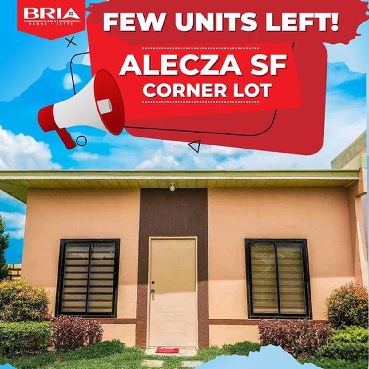 2bedroom Alecza SF 106sqm Corner Lot for Sale in Bria Ormoc [House and