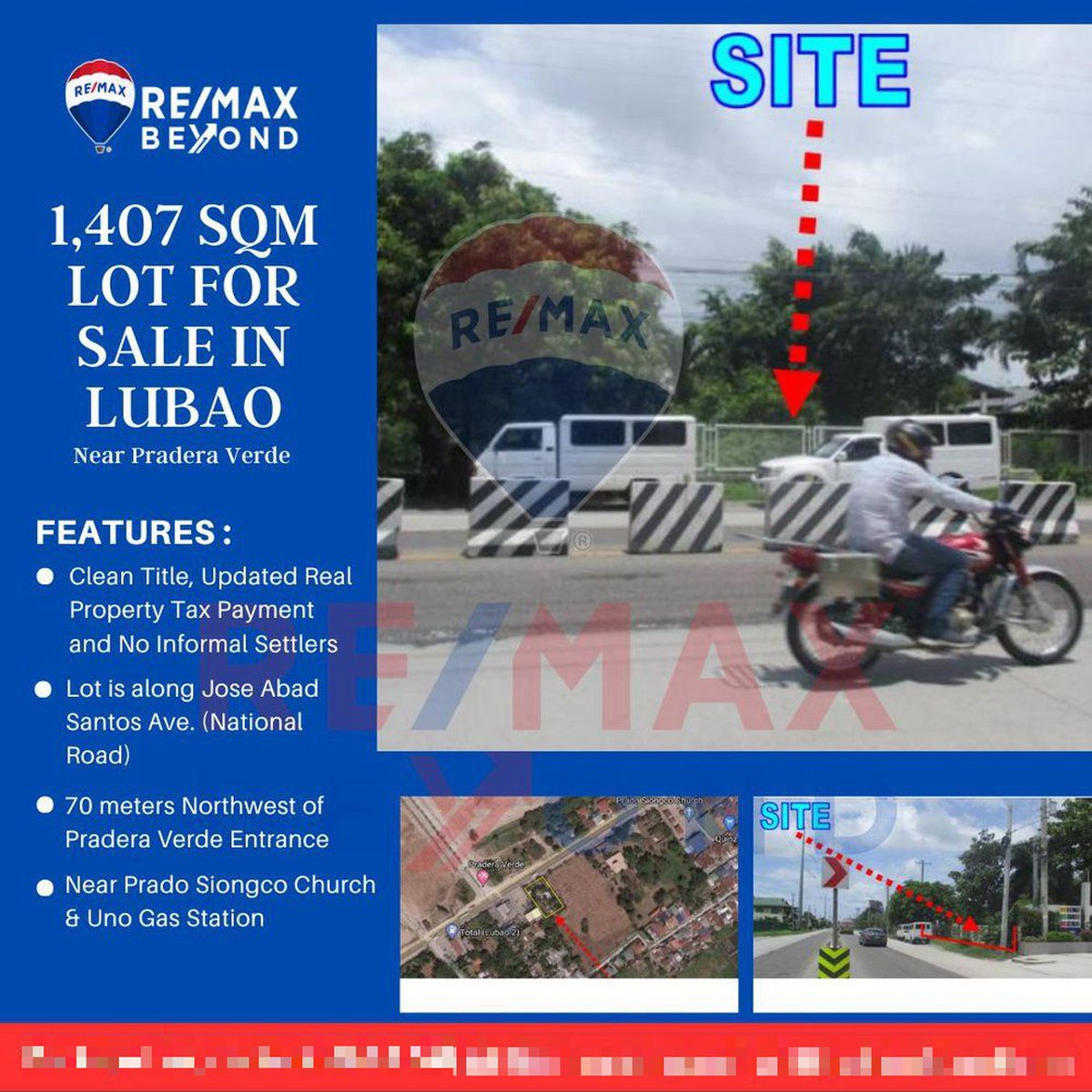 Lot for Sale in Prado Siongco, Lubao, Pampanga Lot Area 1,407 sqm [Lot