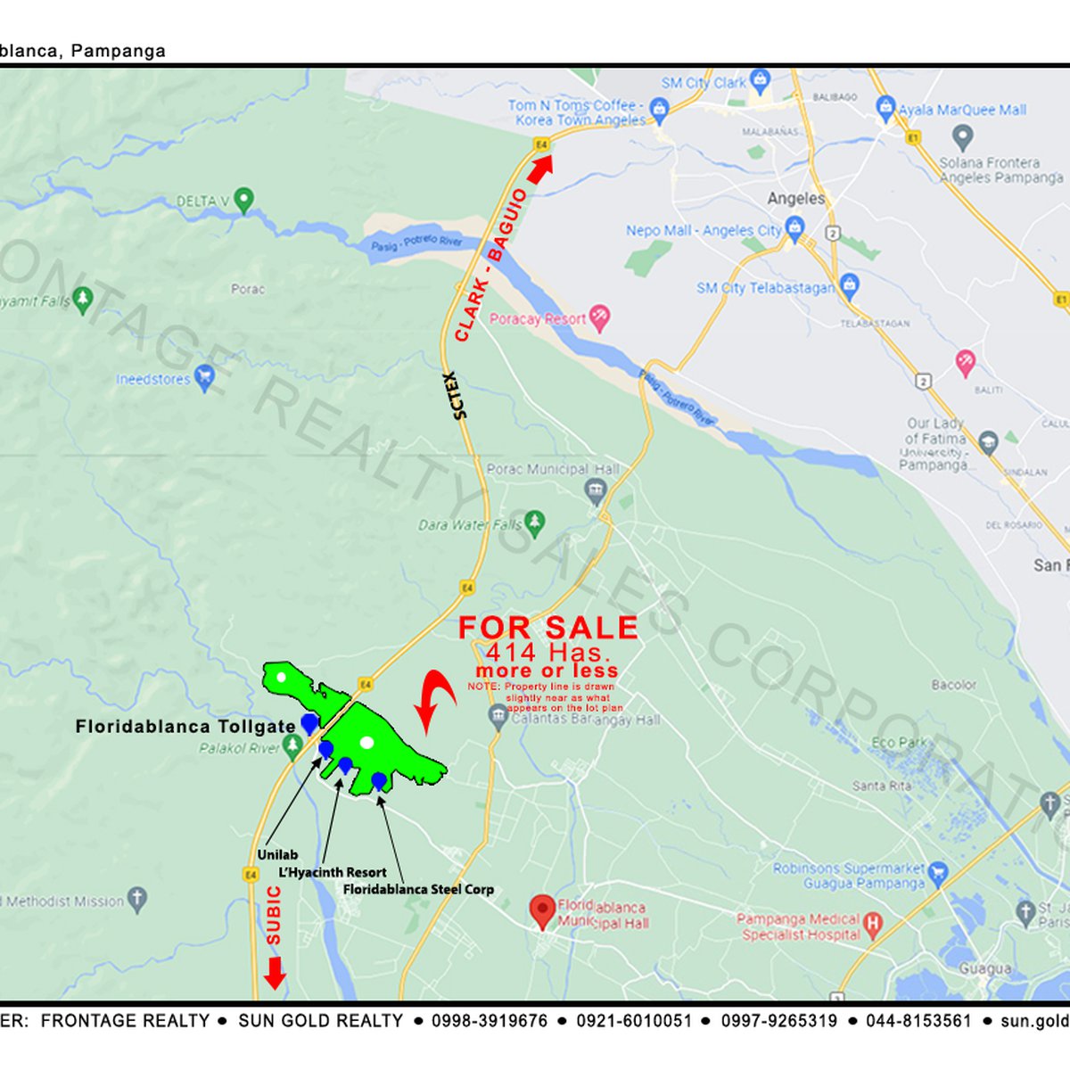 4140843 sqm Raw Land For Sale By Owner in Floridablanca Pampanga [Lot 🚜] (February 2022) in