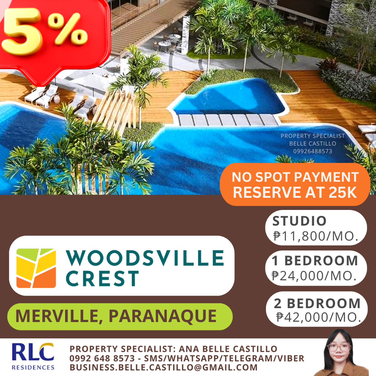 Preselling Studio Woodsville Crest Paranaque [Condo 🏙️] (March 2023) in