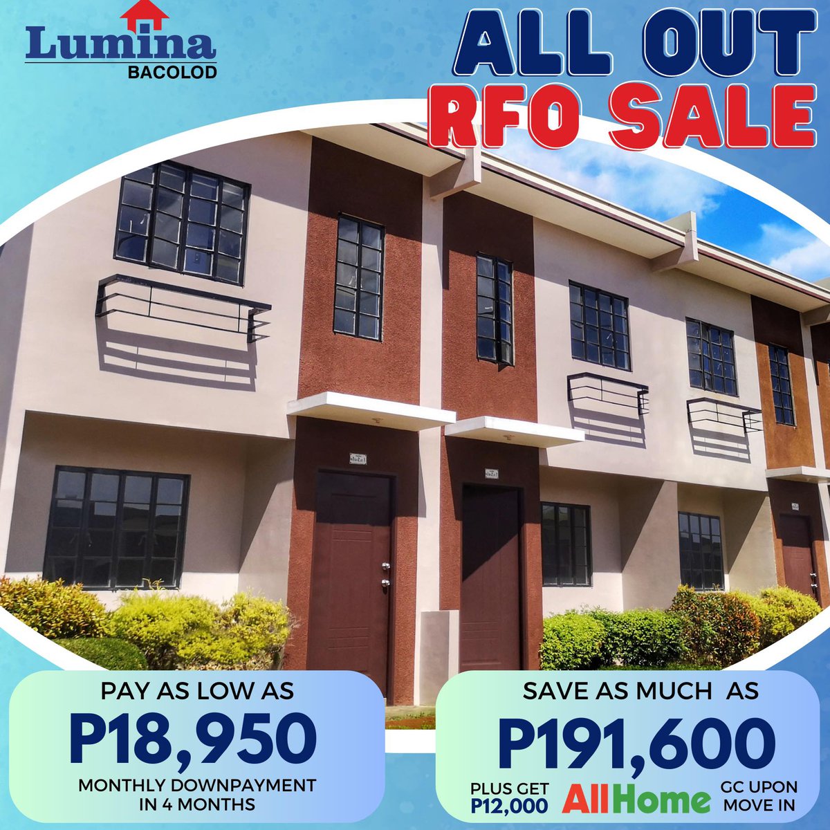 RFO 2-bedroom Townhouse for Sale in Bacolod Negros Occidental