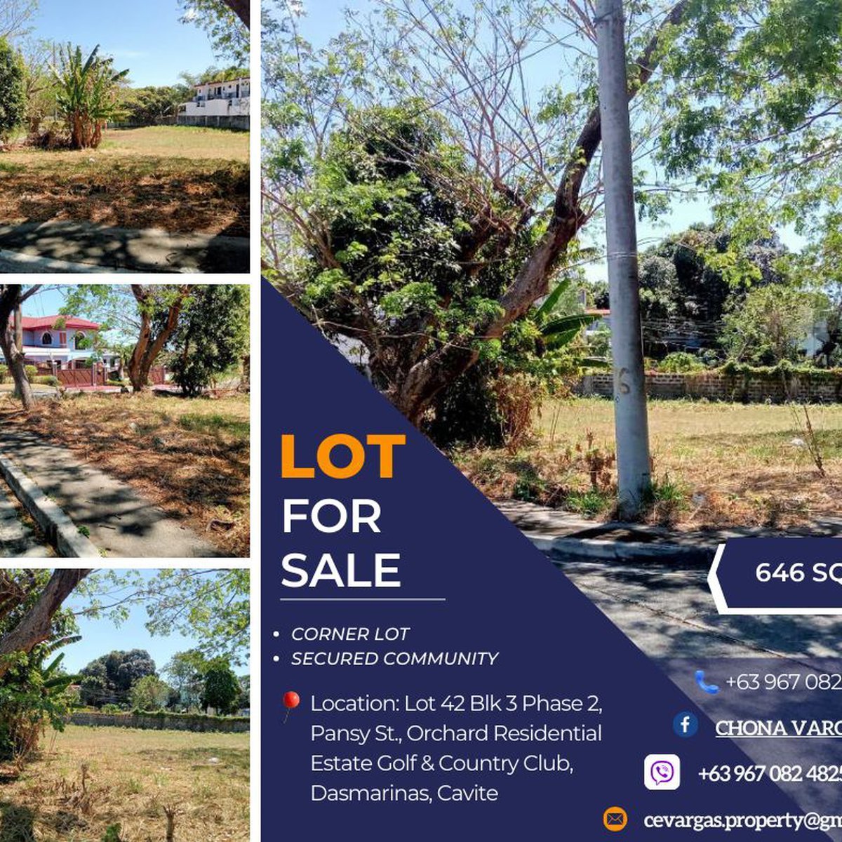 Lot 42 Blk 3 Phase 2 Orchard Residential Estate Dasmarinas, Cavite [Lot
