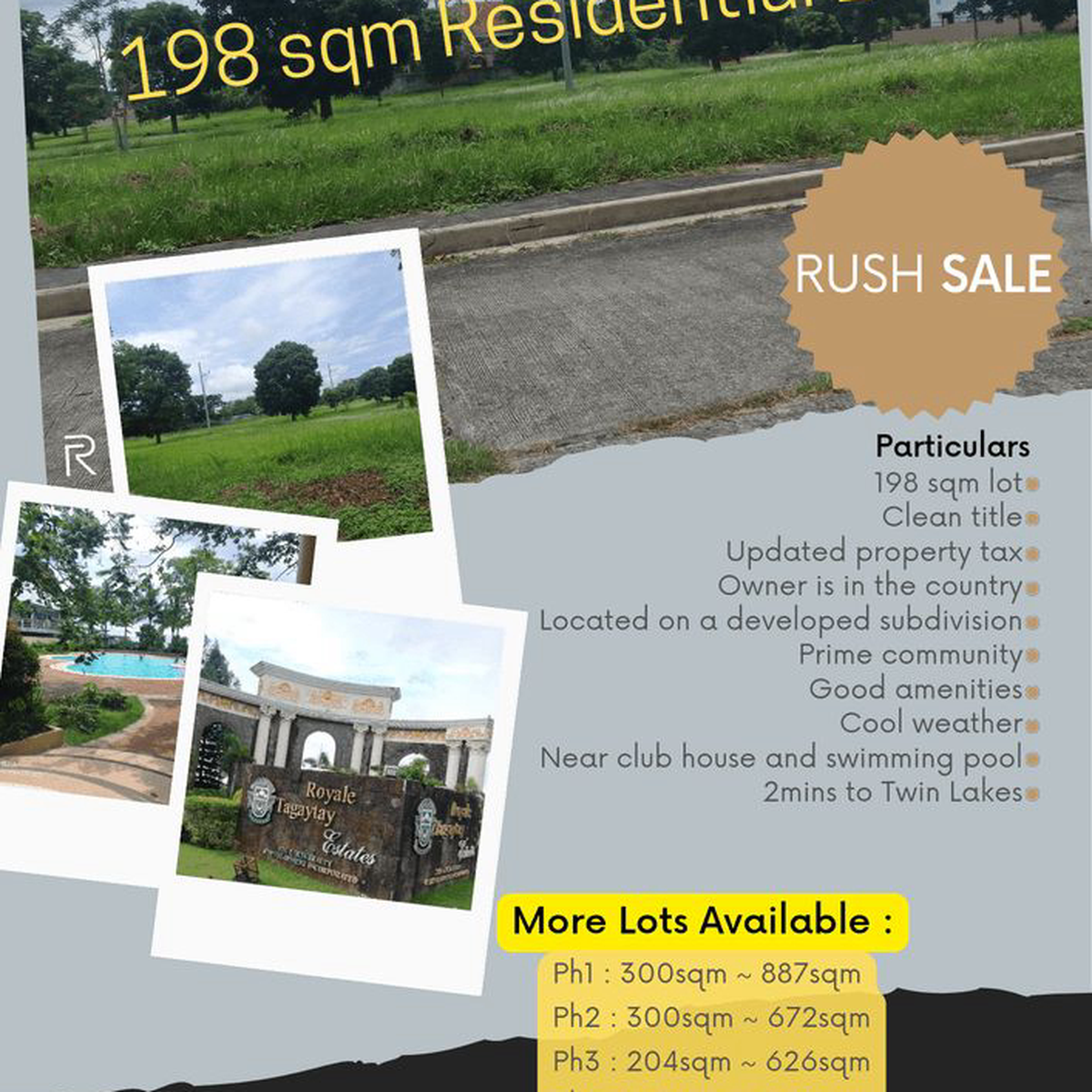 198 sqm Residential Lot For Sale in Alfonso Cavite [Lot 🚜] (August 2024