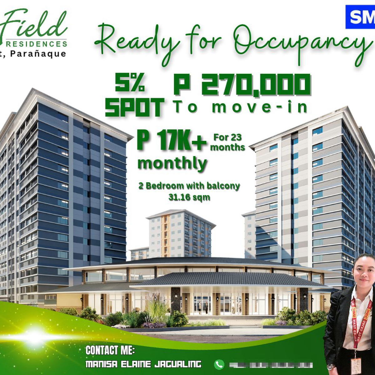 31.16 sqm 2-bedroom Condo For Sale in Paranaque Metro Manila