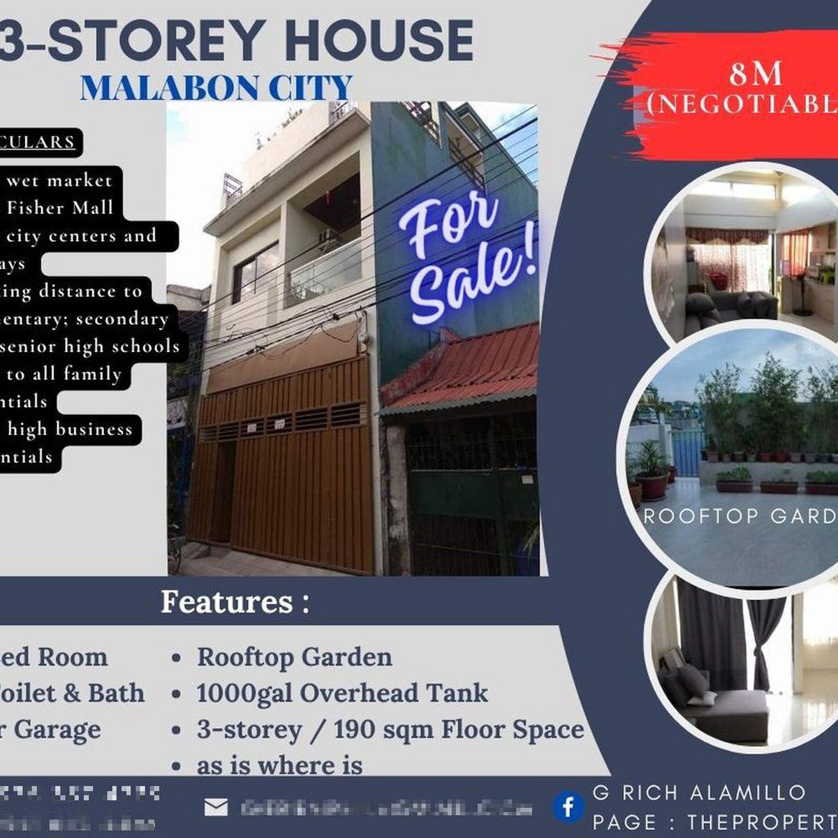 3storey House and Lot in Malabon City [House and Lot 🏘️] (August 2024