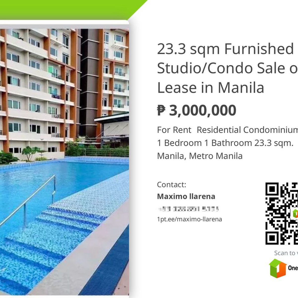 23.3sqm Studio Condo in Pedro Gil, Manila [Condo 🏙️] (March 2024) in