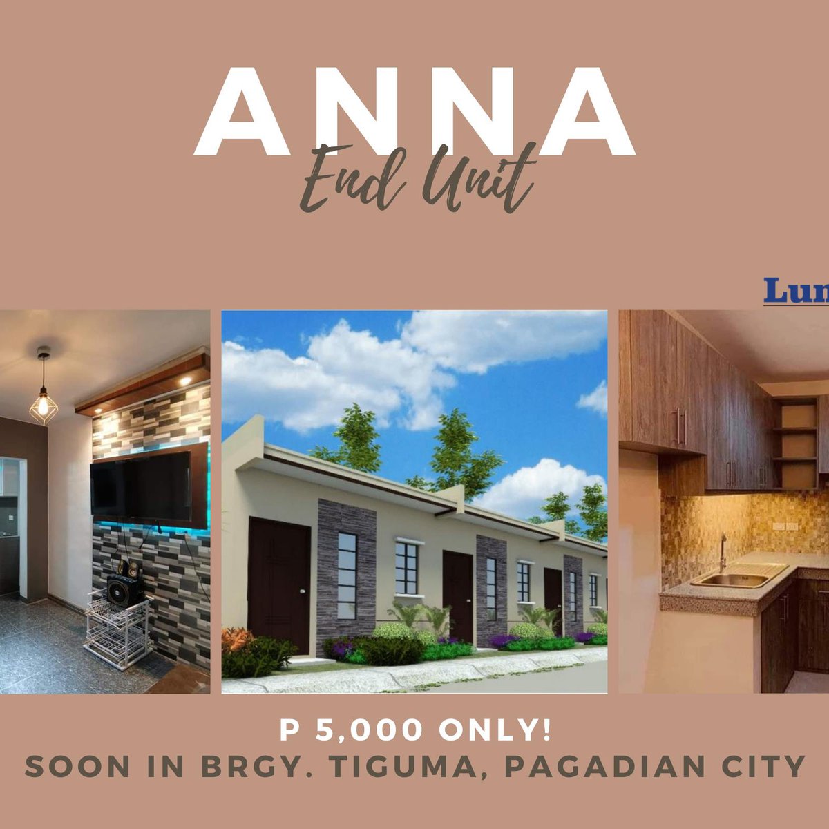 1BR Anna End Unit (Rowhouse) Lumina Pagadian [House and Lot 🏘️