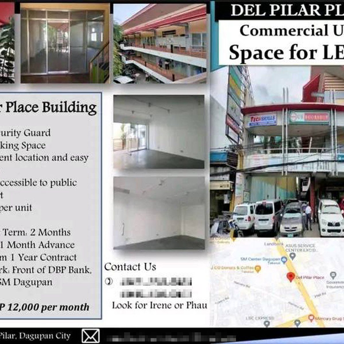38 sqm commercial space for lease Property 🏭] (July 2023) in Dagupan, Pangasinan for