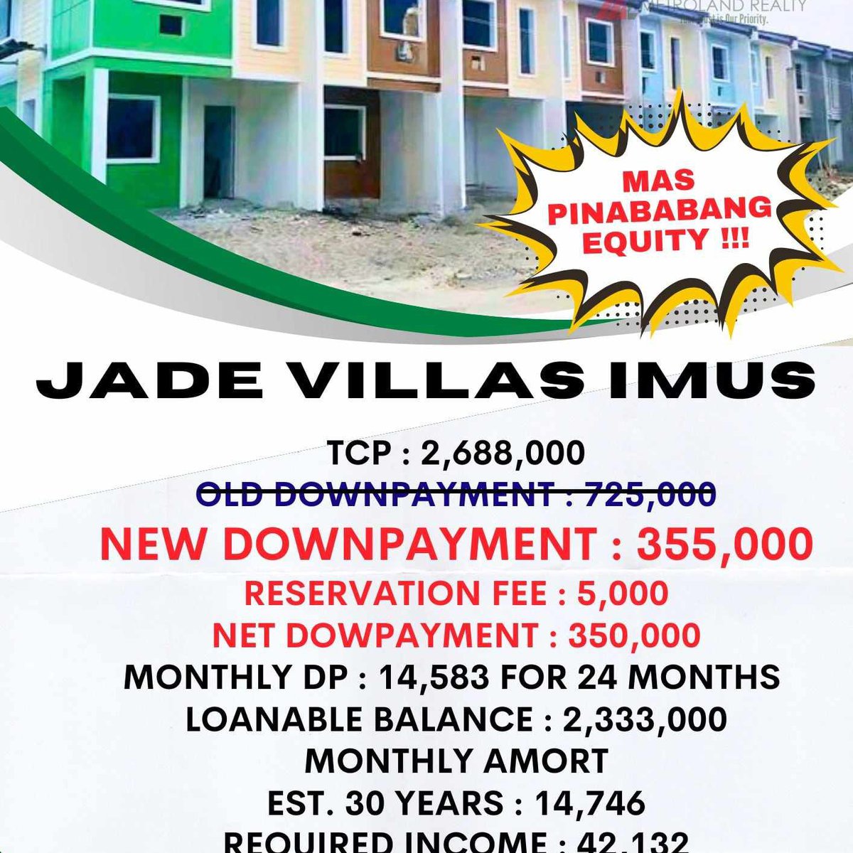 JADE Villas with 3bedroom Townhouse For Sale in Imus Cavite [House and