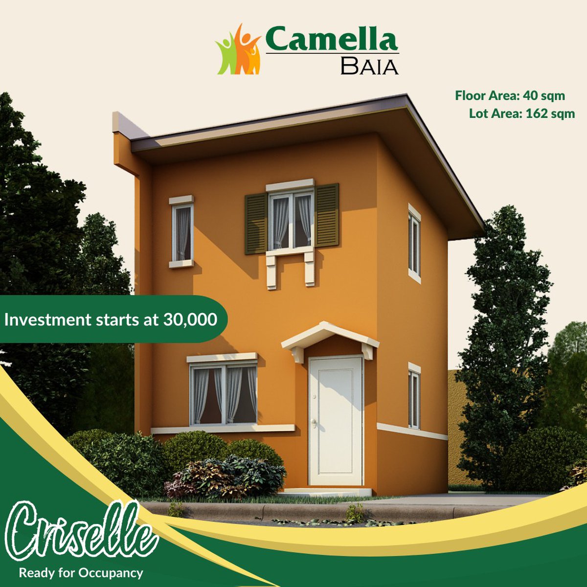 2-bedroom Criselle Single Attached House For Sale in Bay Laguna