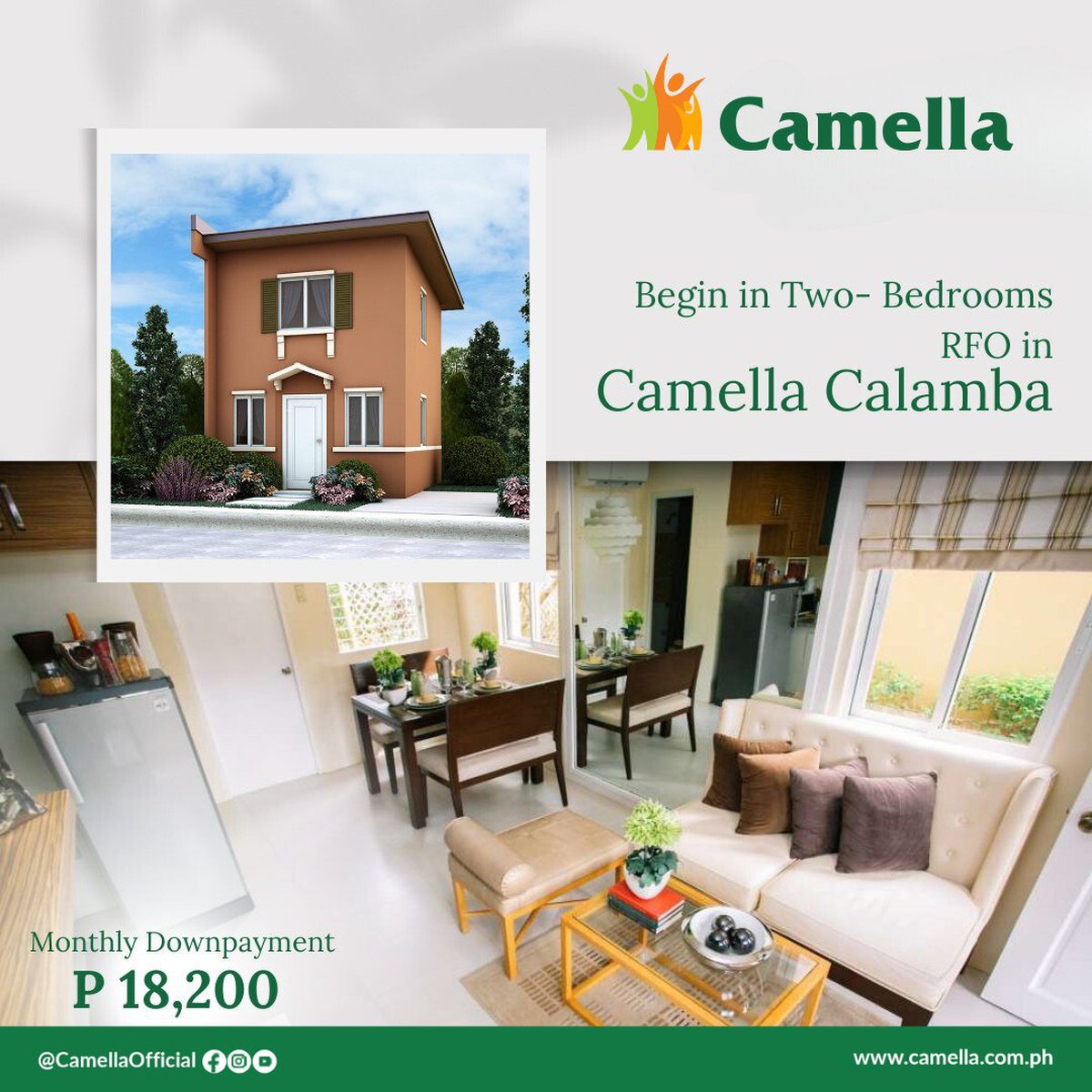 2-bedroom Frielle Single Attached House For Sale in Calamba Laguna