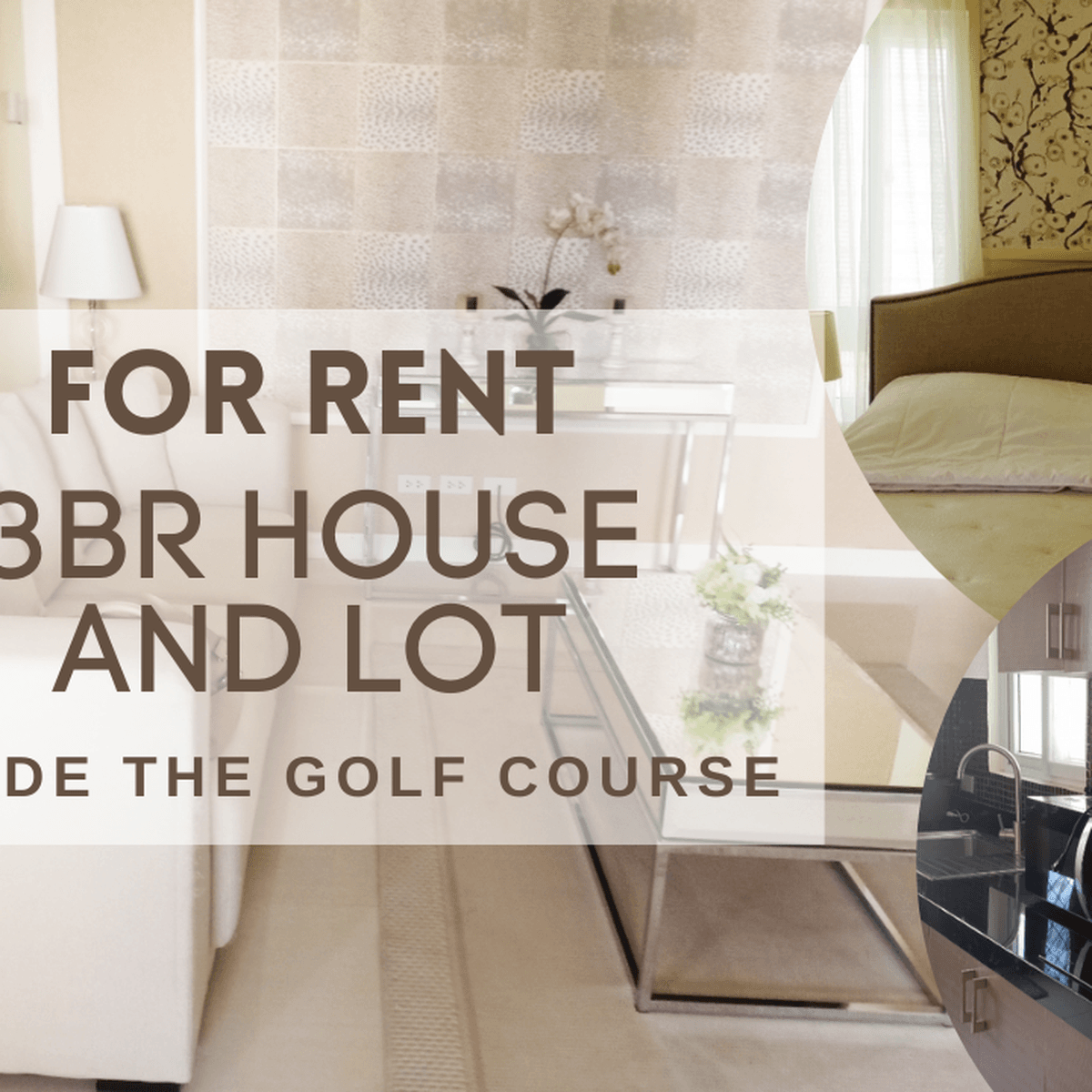 RFO House & Lot For RENT in SilangTagaytay with golf course view