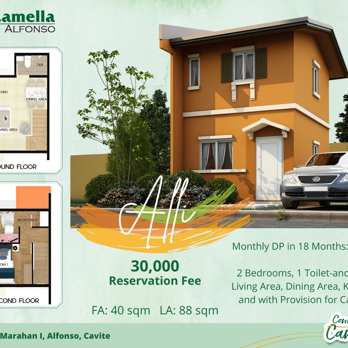 House and Lot For Sale in Cavite (Alli in Camella Alfonso) [House and