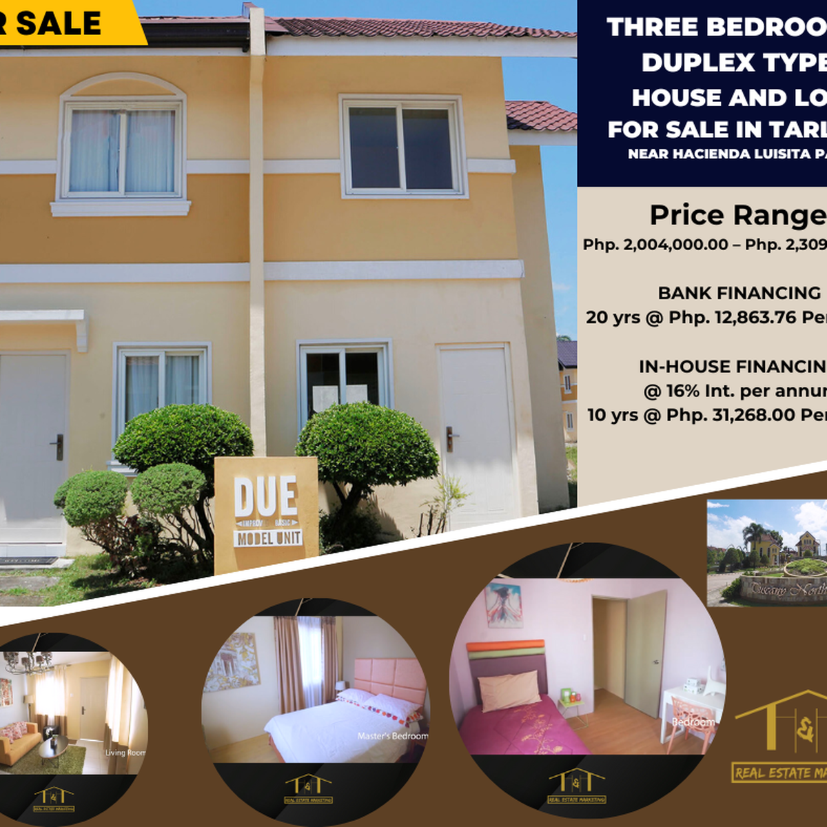 THREE BEDROOMS HOUSE AND LOT IN TARLAC NEAR HACIENDA LUISITA PARK