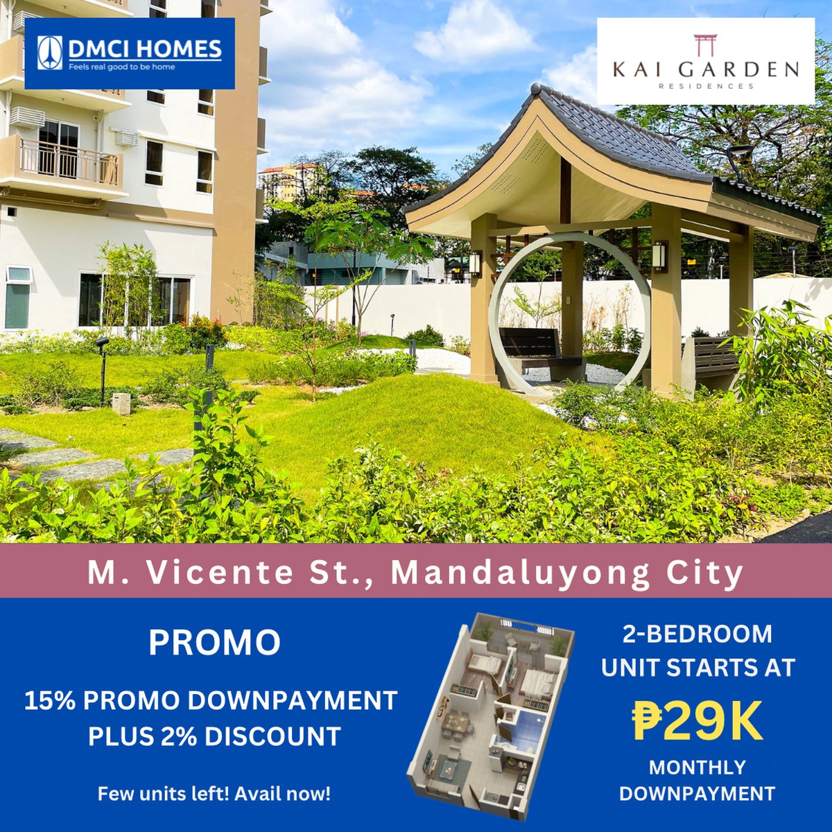 Pre-selling 53.50 sqm 2-bedroom Condo For Sale in Mandaluyong