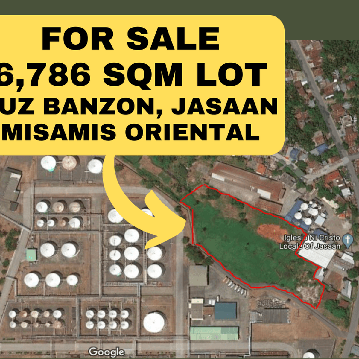6,786 Sqm Lot For Sale Jasaan Misamis Oriental beside Philippine Kao