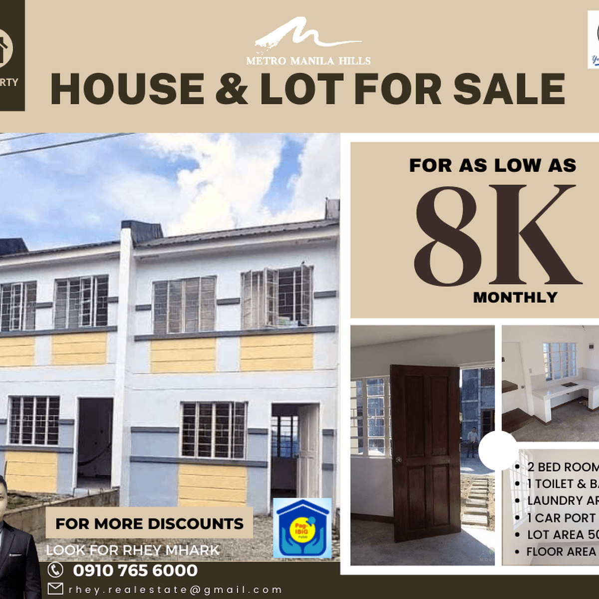 2bedroom Townhouse For Sale in Rodriguez (Montalban) Rizal [House and