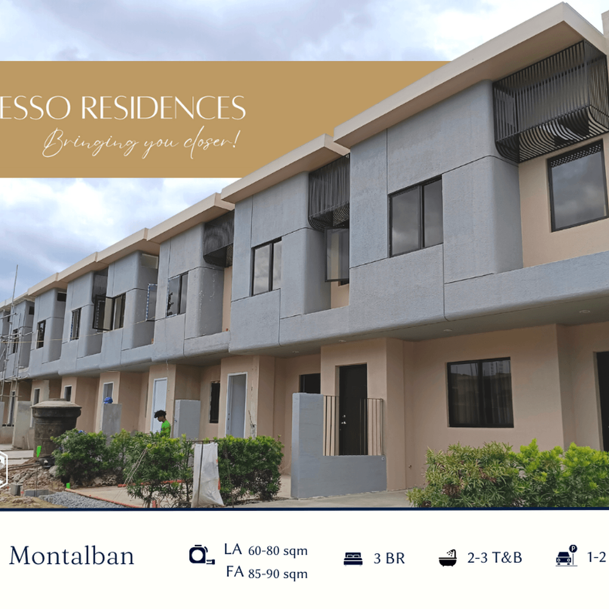 3 Bedroom Modern Townhouse in Montalban,Rizal ALESSO RESIDENCES [House