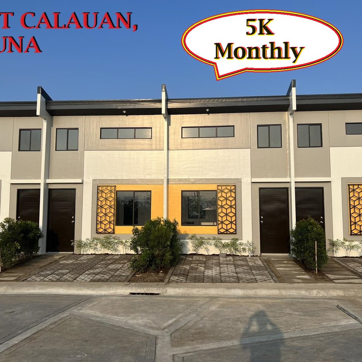 LOFT TYPE Rowhouse For Sale in Calauan, Laguna [House and Lot 🏘️] (July 2024) in Calauan, Laguna