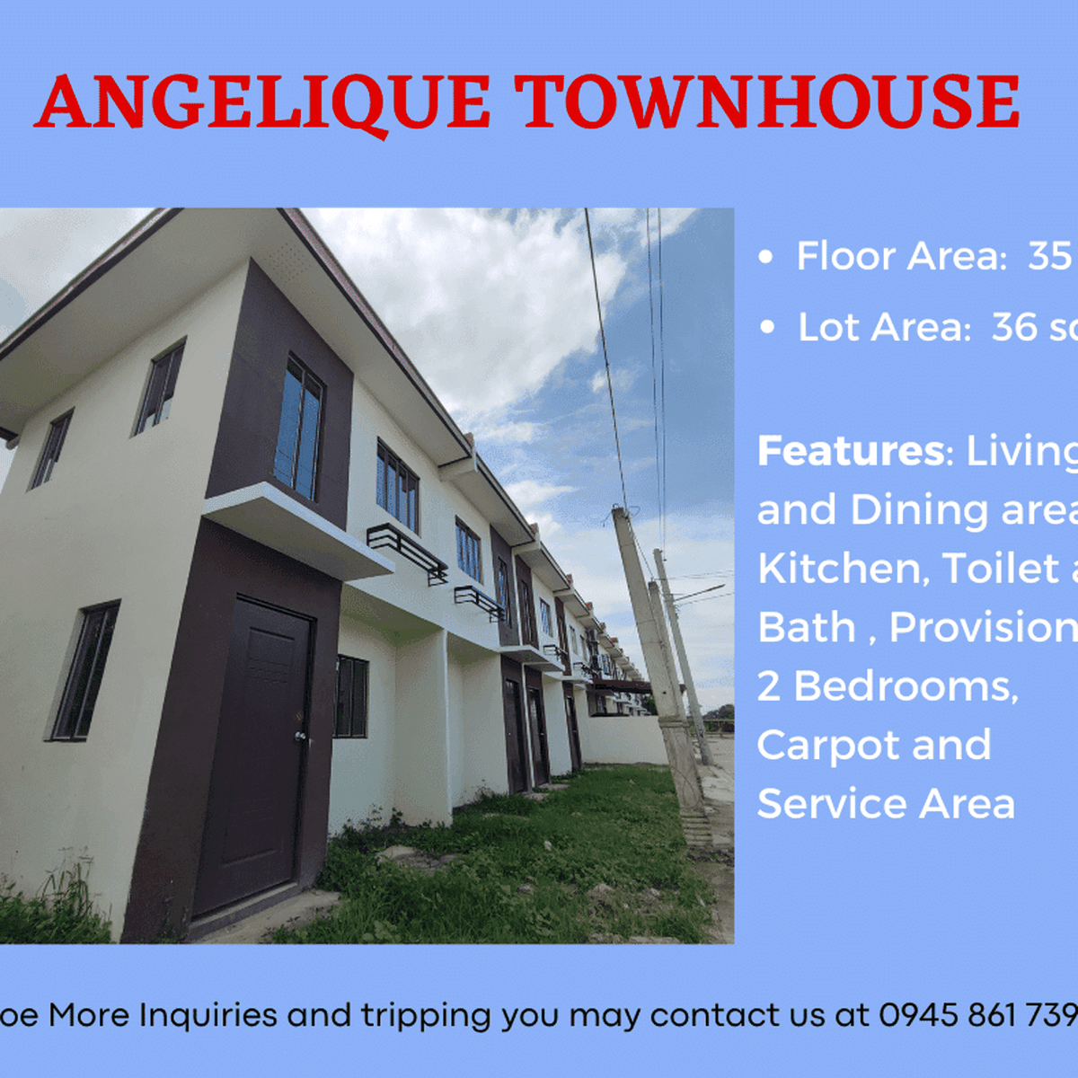 Affordable Angelique Townhouse in Balanga, Bataan [House and Lot 🏘️