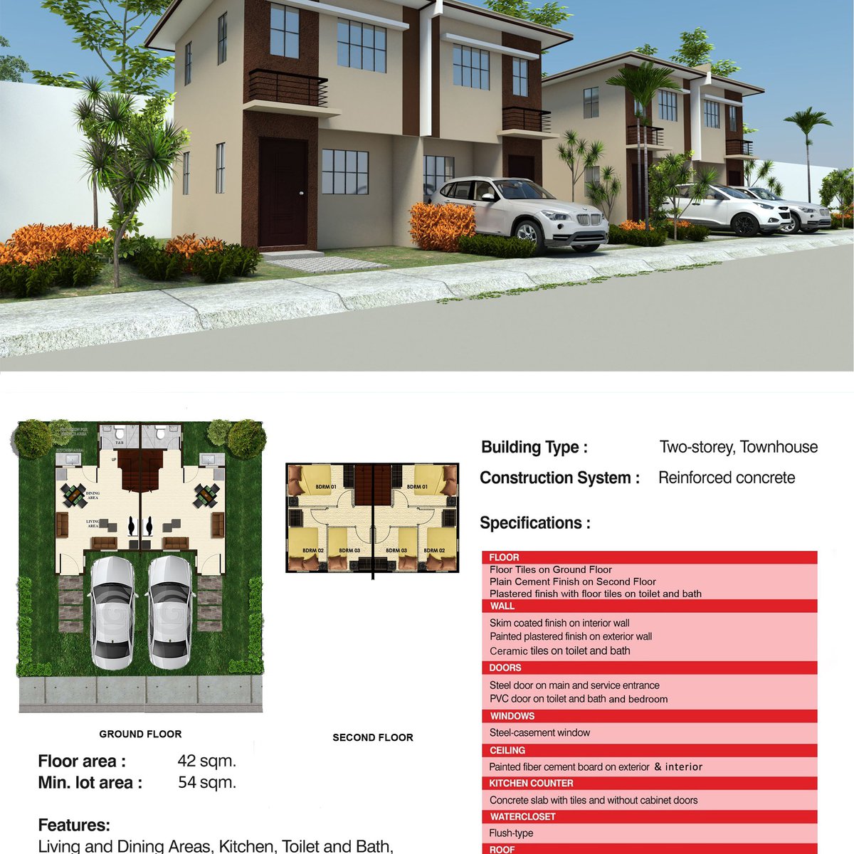 House and Lot in Lumina Concepcion, Tarlac Armina Duplex [House and