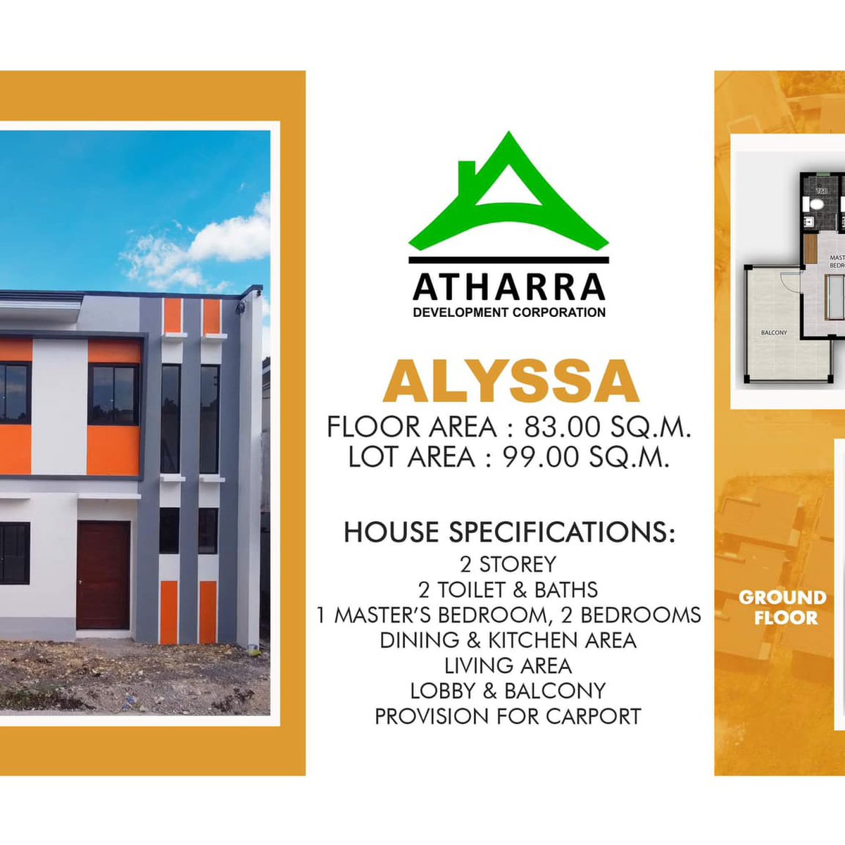 READY FOR OCCUPANCY "ATHARRA RESIDENCES" 2 STOREY 3 BEDROOM 2 T&B