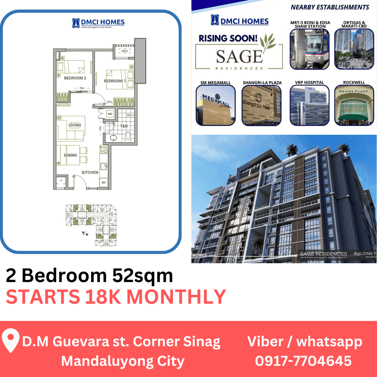 2 Bedroom 18k Monthly Dmci Condo Mandaluyong City Sage Residences