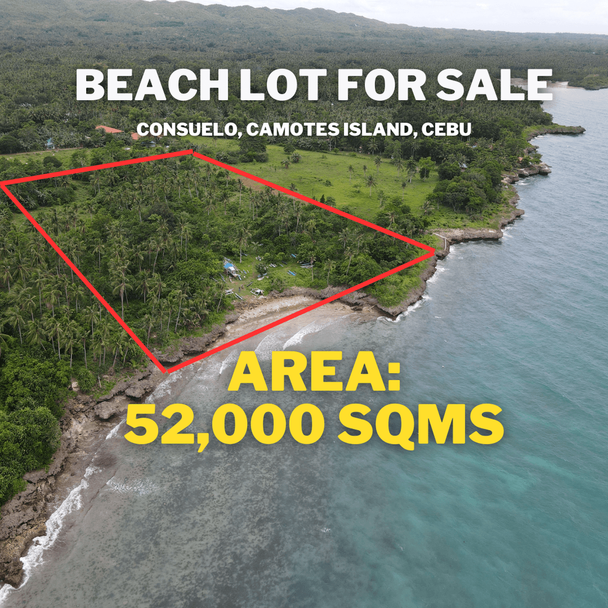 Beach Lot FOR SALE in Consuelo, Camotes Island, Cebu 5 Hectares [Lot 🚜