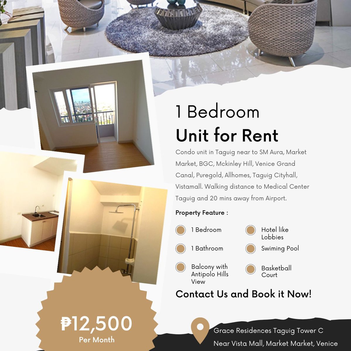 1 BEDROOM WITH BALCONY OVERLOOKING ANTIPOLO HILLS AND MORNING SUNRISE