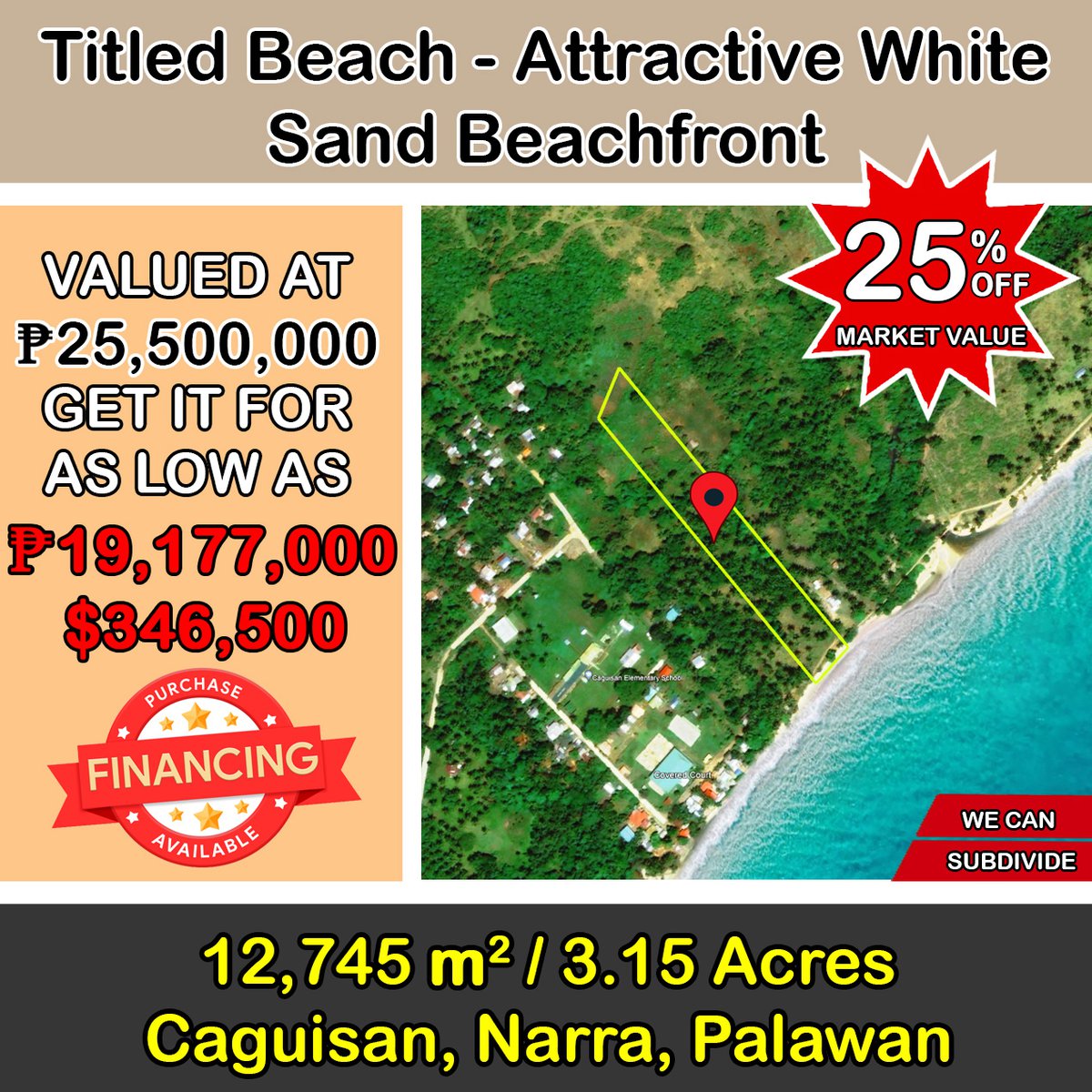 Titled Beach - Attractive White Sand Beachfront