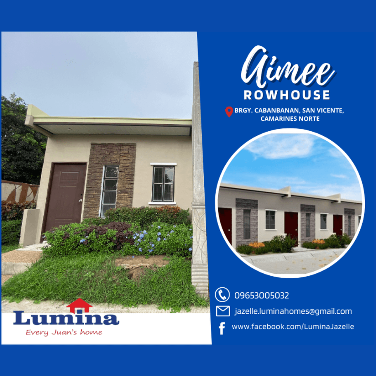 1BR Aimee Rowhouse for Sale Lumina Camarines Norte [House and Lot 🏘️