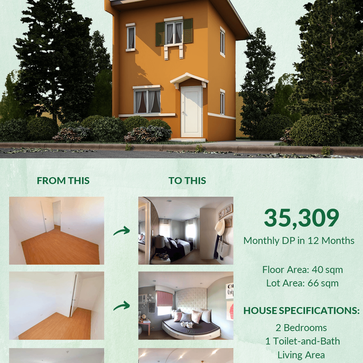 2BR House and Lot For Sale in Alfonso Cavite (Camella Alfonso) [House