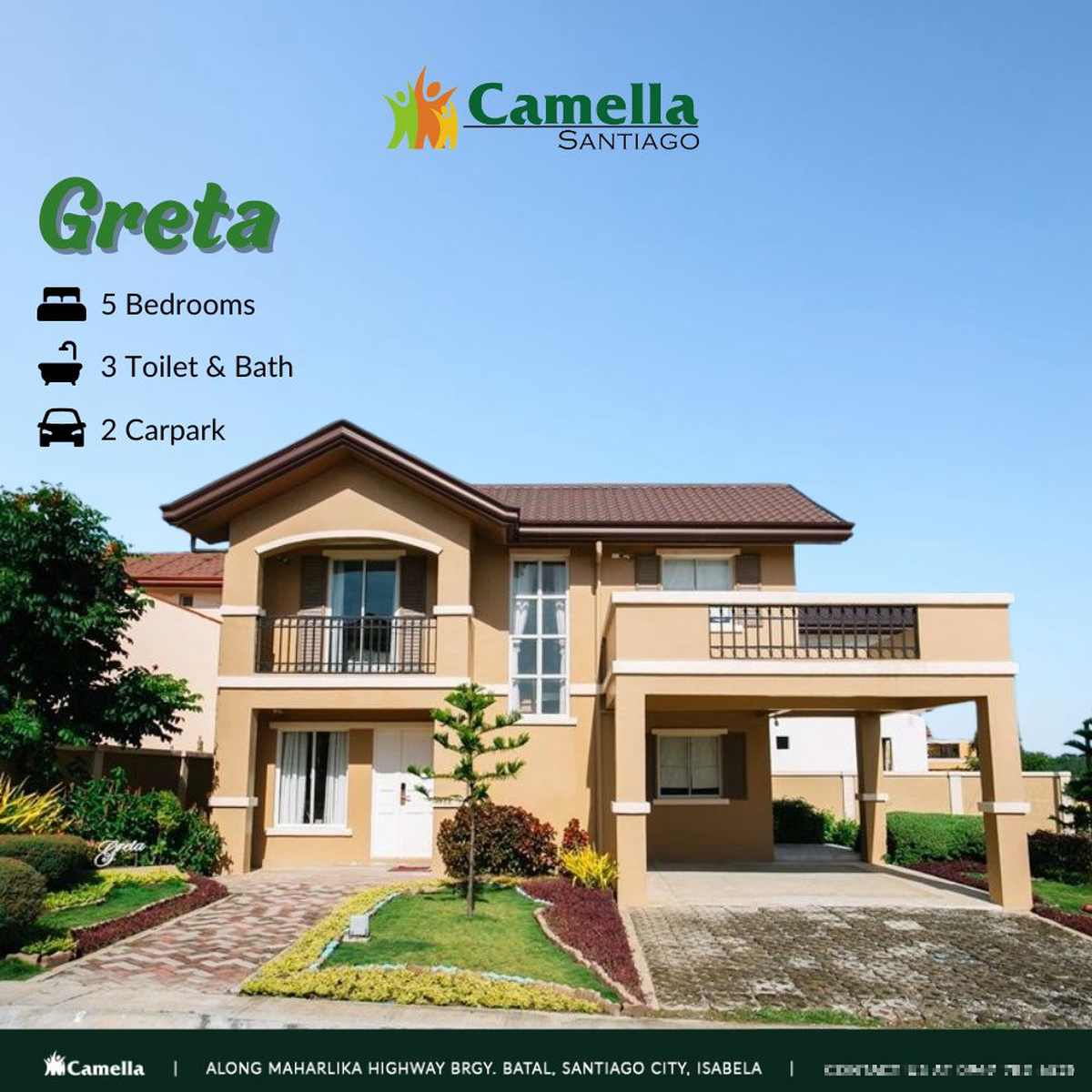 Preselling Greta 5 Bedroom House and lot in Santiago City [House and