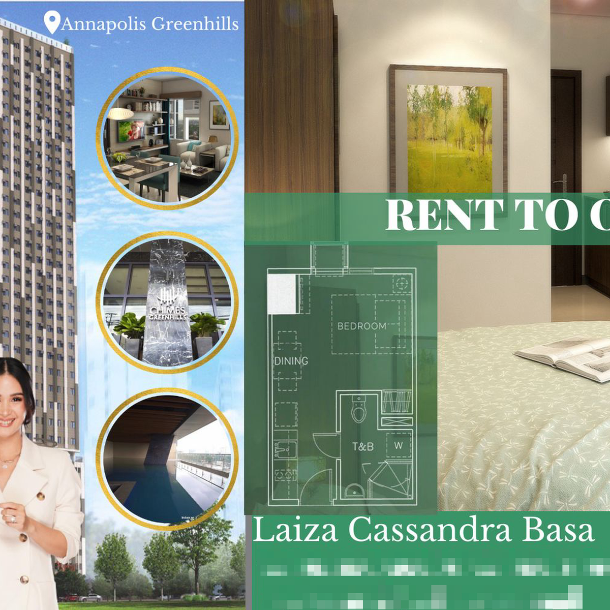 Studio Condo for Sale Rent to Own in Greenhills Annapolis Quezon City
