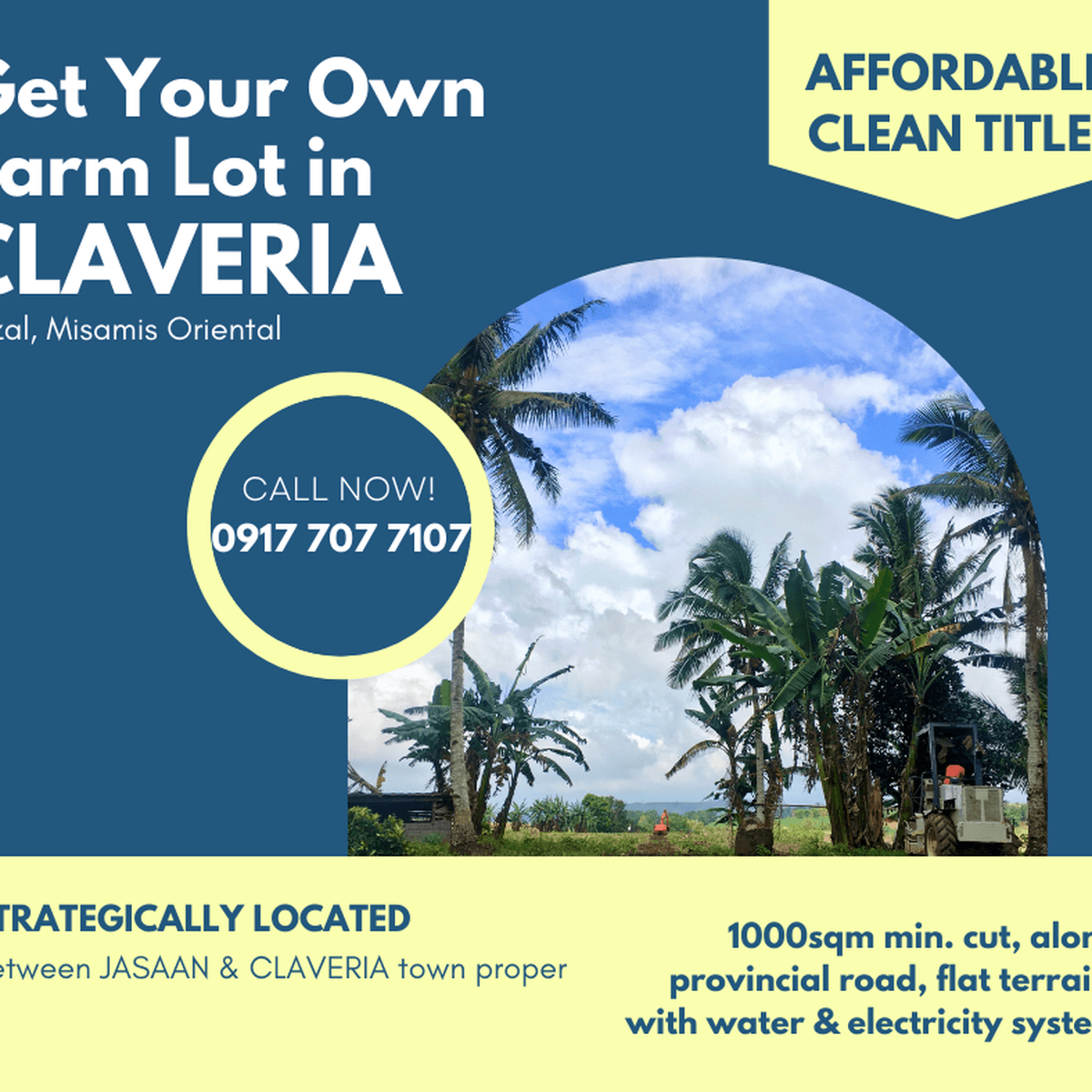 1000 sqm Land For Sale in Claveria, MisOr (near CDO) [Lot 🚜] (October