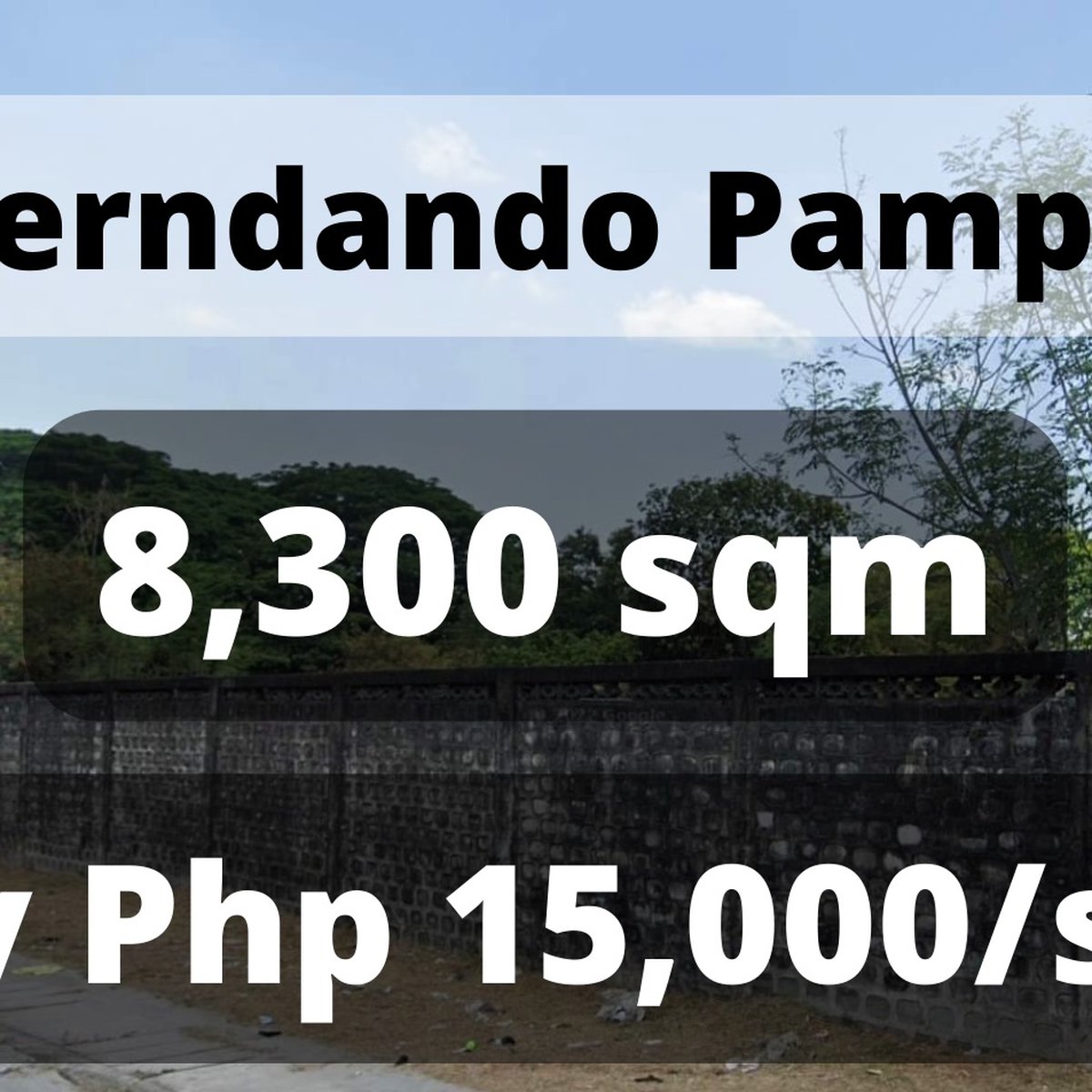 8300 sqm Lot For Sale in San Fernando Pampanga [Lot 🚜] (July 2022) in