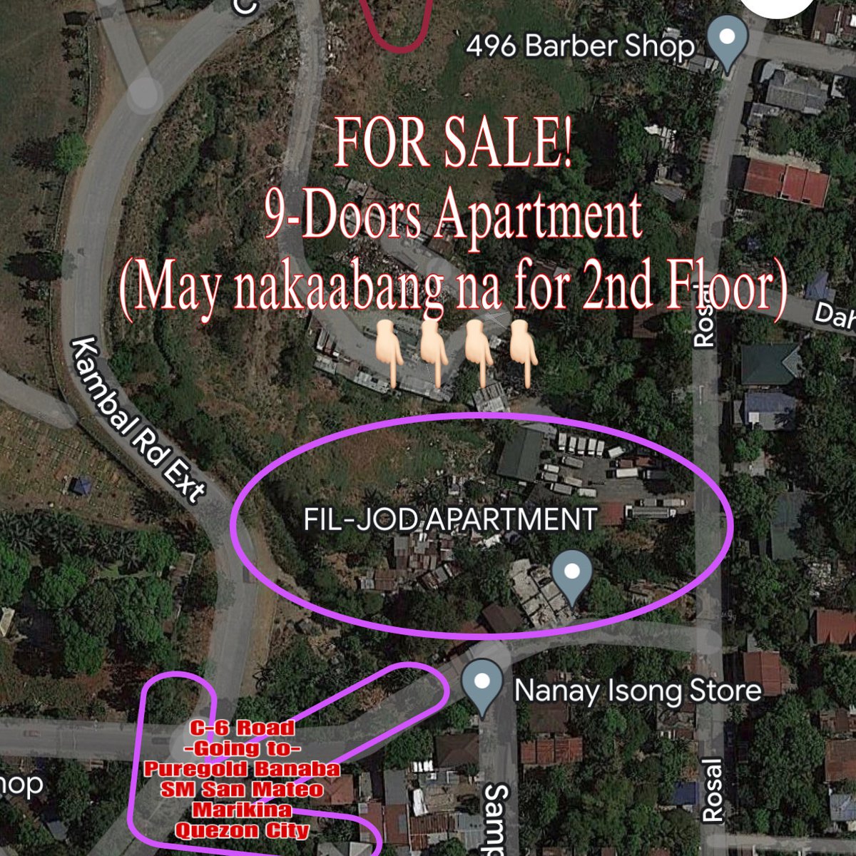 9Doors Apartment For Sale in San Mateo Rizal near C6 [Condo 🏙️] (July