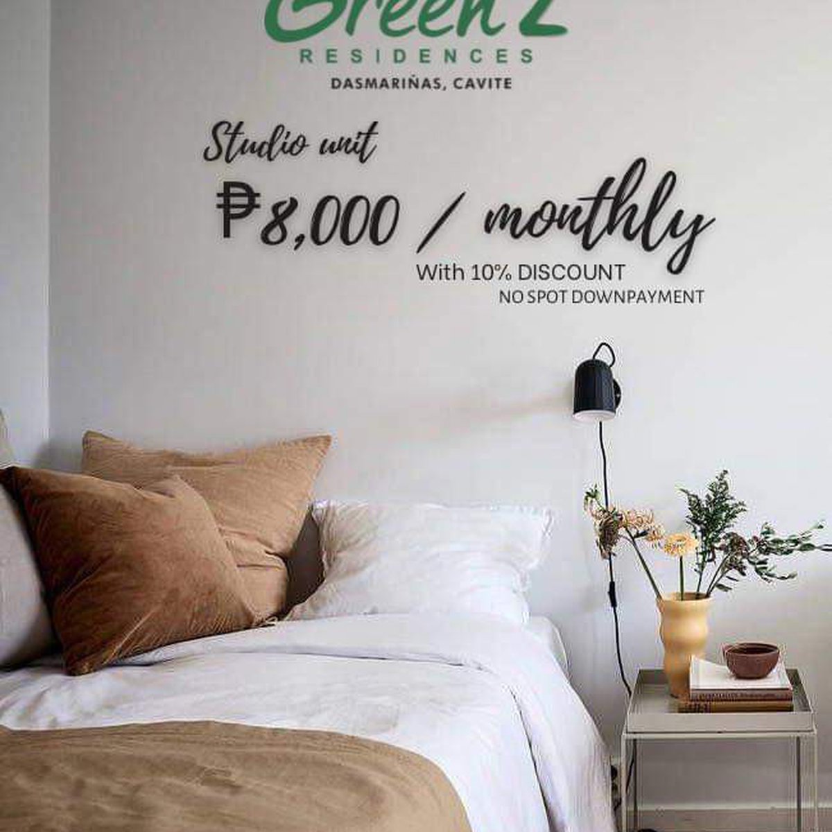 STUDIO CONDO FOR SALE IN GREEN 2 DASMARINAS, CAVITE [Condo 🏙️] (August